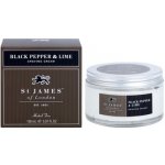 St James of London krém na holení Black Pepper & Lime150 ml – Zboží Dáma