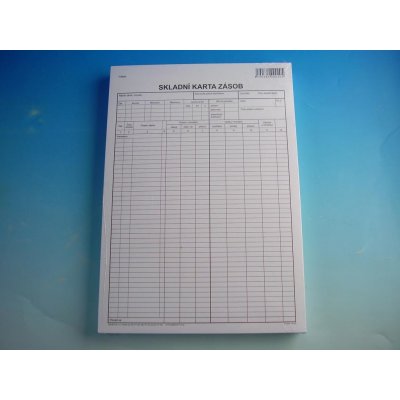 Optys 1020 Skladní karta zásob A4 – Zboží Dáma