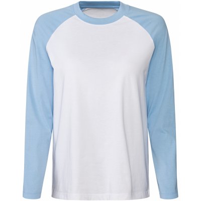 esmara Dámské triko s dlouhými rukávy modrá/bílá
