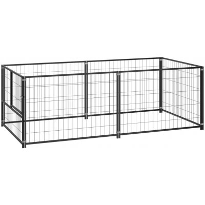 vidaXL Psí kotec černý 200 x 100 x 70 cm ocel – Zboží Dáma vidaXL Psí kotec černý 200 x 100 x 70 cm ocel – Zboží Dáma