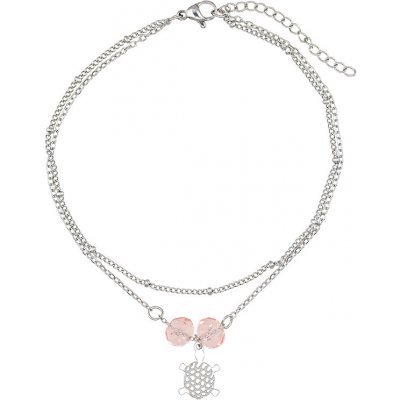 Linda's Jewelry Náramek na nohu želva s krystaly chirurgická ocel INR231 – Zboží Dáma
