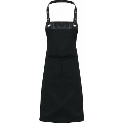 Premier Workwear Zástěra do kavárny s dekorativním lemováním z umělé kůže černá černá 70x81cm PW123 – Hledejceny.cz