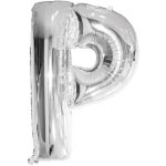 GRABO fóliový balónek PÍSMENO STŘÍBRNÉ P 102cm,40" nafukovací – Zboží Dáma