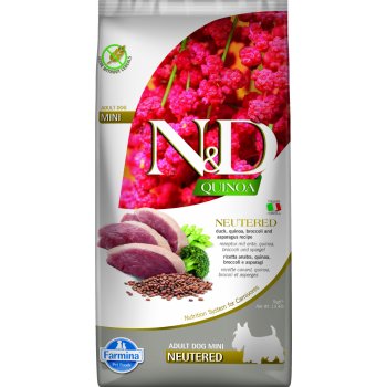 N&D Quinoa Dog Adult Mini Neutered Duck & Broccoli & Asparagus 7 kg