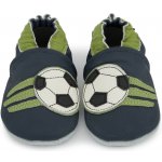 Carozoo Kožené capáčky s koženou podrážkou fotbalové Černá – Hledejceny.cz
