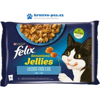 Felix Sensations losos & treska v želé 4 x 85 g – Zboží Mobilmania