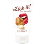 Lick it! erotický lubrikační masážní gel s vůní a příchutí čokolády 50 ml – Sleviste.cz