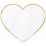 PartyDeco.pl Ubrousky Srdce bílé 20ks – Sleviste.cz