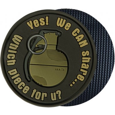 Helikon-Tex PVC nášivka se suchým zipem Helikon WE CAN SHARE granát, hnědá – Zboží Dáma