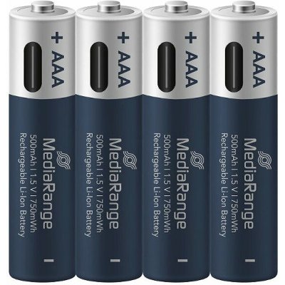 MediaRange USB-C Li-Ion Micro AAA, 1.5V 500 mAh 4ks – Zboží Živě