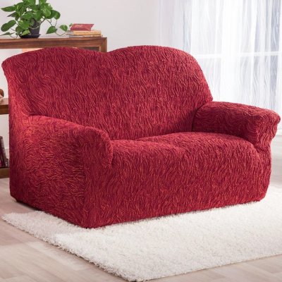 Nueva Textura strečový potah na sedačku - dvojkřeslo 3D Fusta cihlový 140 - 180 cm – Hledejceny.cz