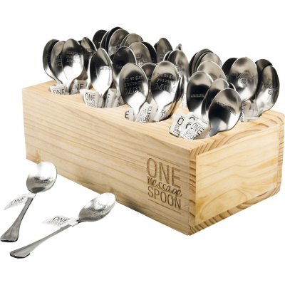 One Message Spoon Dřevěný stojan na lžičky, 8 otvorů, výška: 90 mm, délka: – Sleviste.cz
