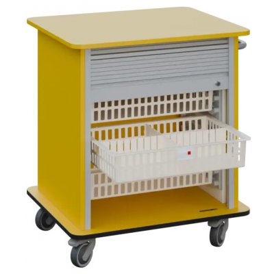 DEXTER 23 ABS vozík boxový, roletový, nízký, 880x780x620 mm, žlutá odio – Hledejceny.cz