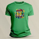 Sandratex dětské tričko s potiskem Barevný SpongeBob Zelená – Hledejceny.cz