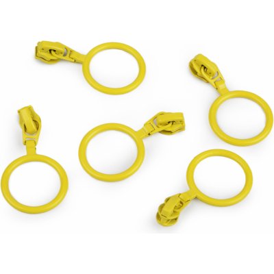 Jezdec ke spirálovým zipům No 3 s barevným kroužkem Varianta: 110 žlutá, Balení: 5 ks – Sleviste.cz