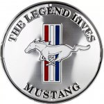 D.E. metal signs Plechová cedule Ford Mustang The Legend Lives round 30 cm – Sleviste.cz
