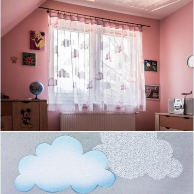 Interie Záclona metrážová Greciana modrá výška 160 cm – Zboží Mobilmania