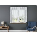 Dekorační oblouková krátká záclona na žabky FUKSJA bílá 400x160 cm MyBestHome – Hledejceny.cz