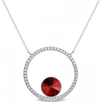 Spark Stříbrný červený se Swarovski elements orbita NCD1122SS47SC Scarlet