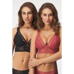 Dorina 2PACK podprsenka Lana Bralette ECO černokorálová – Zboží Dáma
