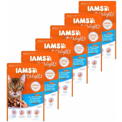 Iams Cat wild tuna & herring 6 x 85 g