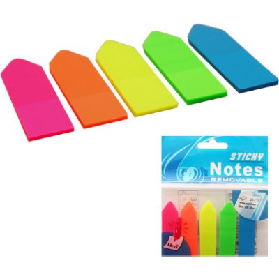 Blok lepicí NEON záložka PVC 5 x 12 x 44 mm 443301 – Hledejceny.cz