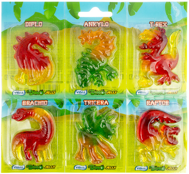 VIDAL Dino Jelly - dino příšerky (balené želé) 6 x 11 g od 25 Kč -  Heureka.cz