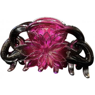 Skřipec na vlasy s květem Barva: růžová – Zboží Mobilmania