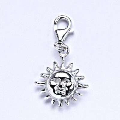 Čištín Stříbrný přívěšek s karabinou, slunce P 713 – Zboží Mobilmania