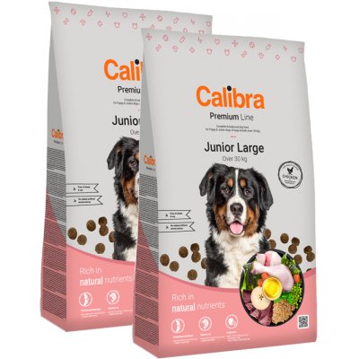 Calibra Dog Premium Line Junior Large 2 x 12 kg NEW