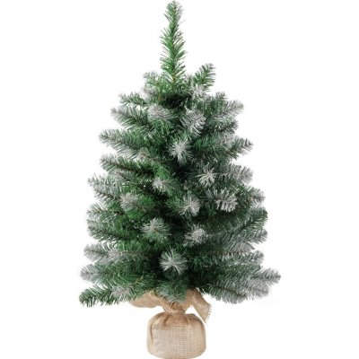 Stromček MagicHome Vianoce Belo jedľa v jute zasnežené konce extra hustý 60 cm – Zboží Mobilmania