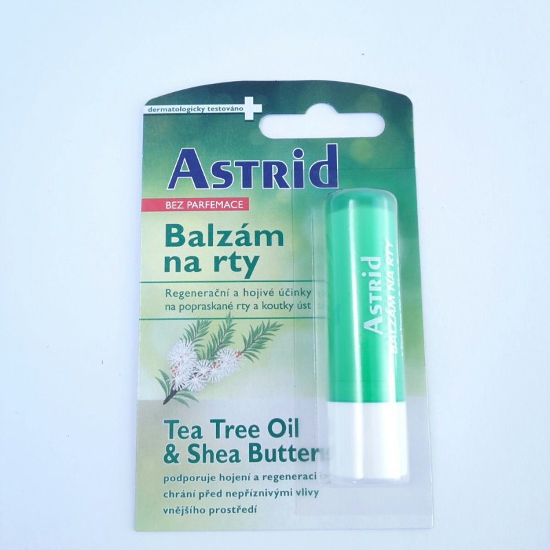 Recenze Astrid balzám na rty Tea Tree Oil+Shea Butter 4,8 g - Heureka.cz