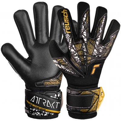 Reusch Attrakt Silver NC Finger Support černá/zlatá/bílá