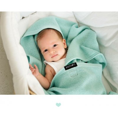 Lullalove Lehká dečka z vlny Merino Premium Máta – Sleviste.cz