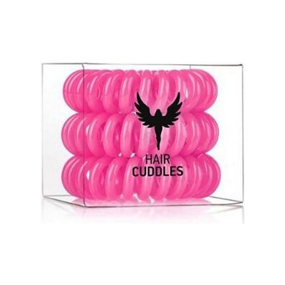 HH SIMONSEN Hair Cuddles Pink 3ks - spirálové gumičky do vlasů - růžové