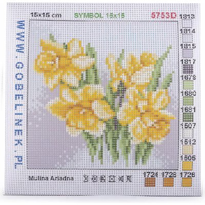 Stoklasa vyšívací předloha obrázek na vyšívání 020860 10 narcis žlutý 15x15cm – Sleviste.cz