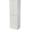 Koupelnový nábytek Intedoor Závěsná koupelnová skříňka Landau bílá 50 cm vysoká s košem