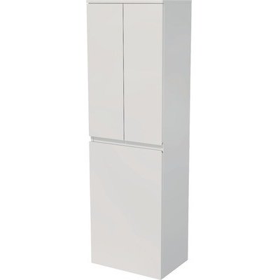 Intedoor Závěsná koupelnová skříňka Landau bílá 50 cm vysoká s košem – Zboží Mobilmania