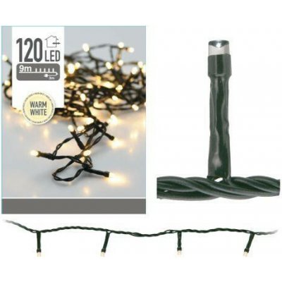 ALDOTRADE osvětlení vánoční 9m 120LED teplá BÍ, IP44 – Hledejceny.cz