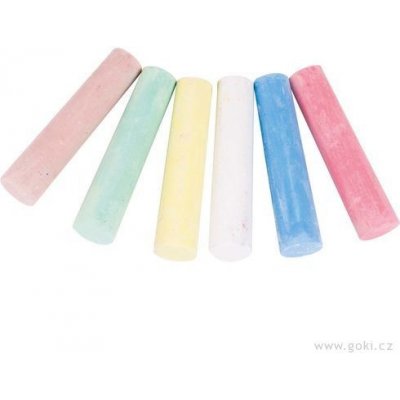 GOKI Chodníkové křídy velké kulaté 6ks – Zboží Dáma
