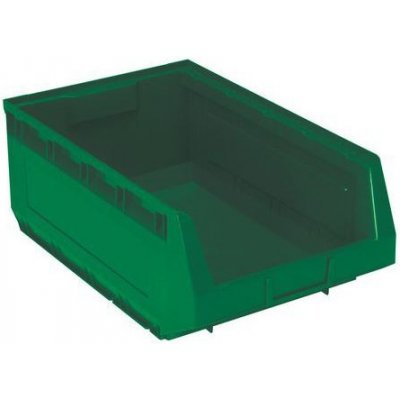 Manutan Plastový box 19 x 30,3 x 48,5 cm, zelený