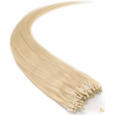 50cm vlasy evropského typu pro metodu Micro Ring Easy Loop 0,7g/pr. nejsvětlejší blond – Zboží Mobilmania
