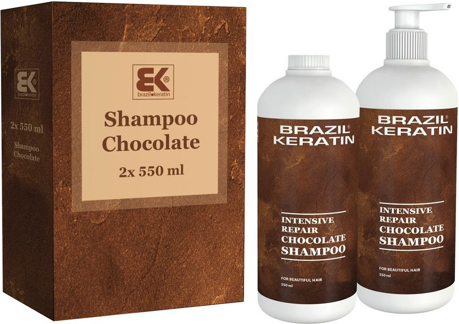 Brazil Keratin Intensive Repair Chocolate Shampoo 2 x 550 ml dárková sada