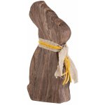 Hnědá dekorace králík v dekoru dřeva 10*5*22 cm – Hledejceny.cz