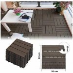 ConSys Plastové dlaždice 30 x 30 x 1,5 cm PP 67295 tmavě hnědá 10 ks – Sleviste.cz