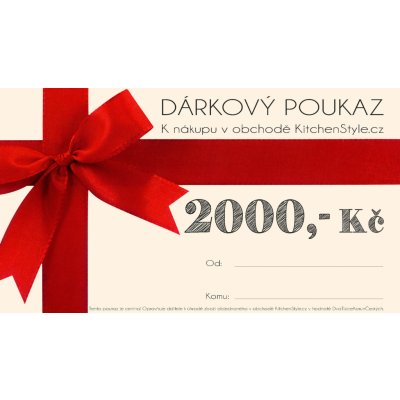 Dárkový poukaz KitchenStyle v hodnotě 2000,-Kč