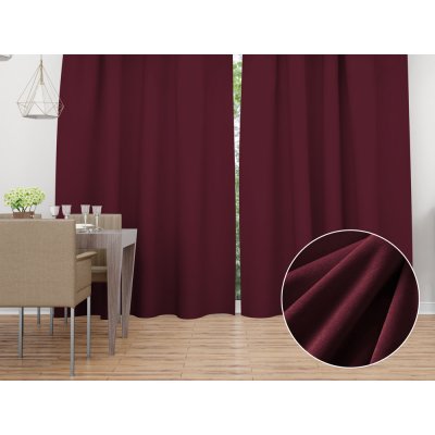 Biante Sametový závěs Velvet Premium SVP-010 Tmavě vínový - šířka 135 cm 135x200 cm – Hledejceny.cz