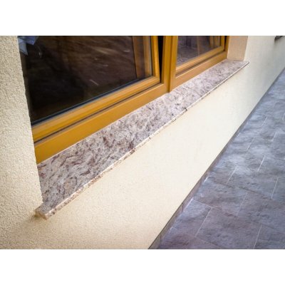 TONE OF STONE Venkovní parapet z přírodního kamene - Žula Shivakashi lesk, 250x200x30 mm – HobbyKompas.cz