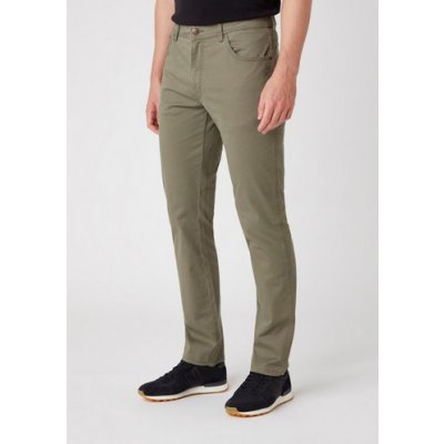 Wrangler pánské kalhoty TEXAS SLIM DUSTY OLIVE W12SWA275 – Zboží Mobilmania