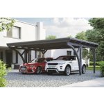 Konsta Přístřešek na auto dvojitý 618 x 500 cm břidlicově šedý – Sleviste.cz